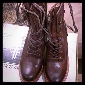 Frye lace up heeled boots